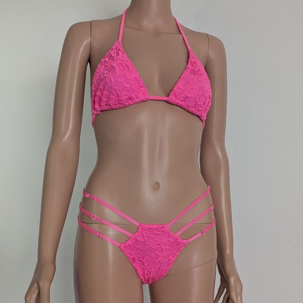 Water Vixen Sexy Barbie Hot Pink Lace Bikini Set